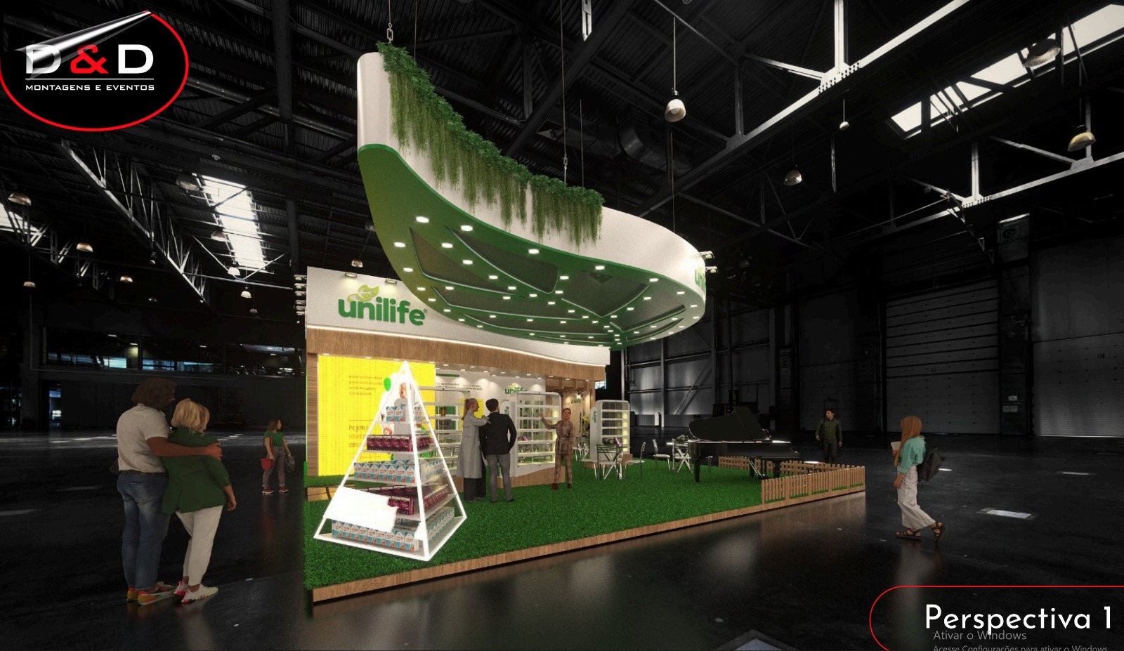 Projeto do estande Unilife na Natural Tech 2026